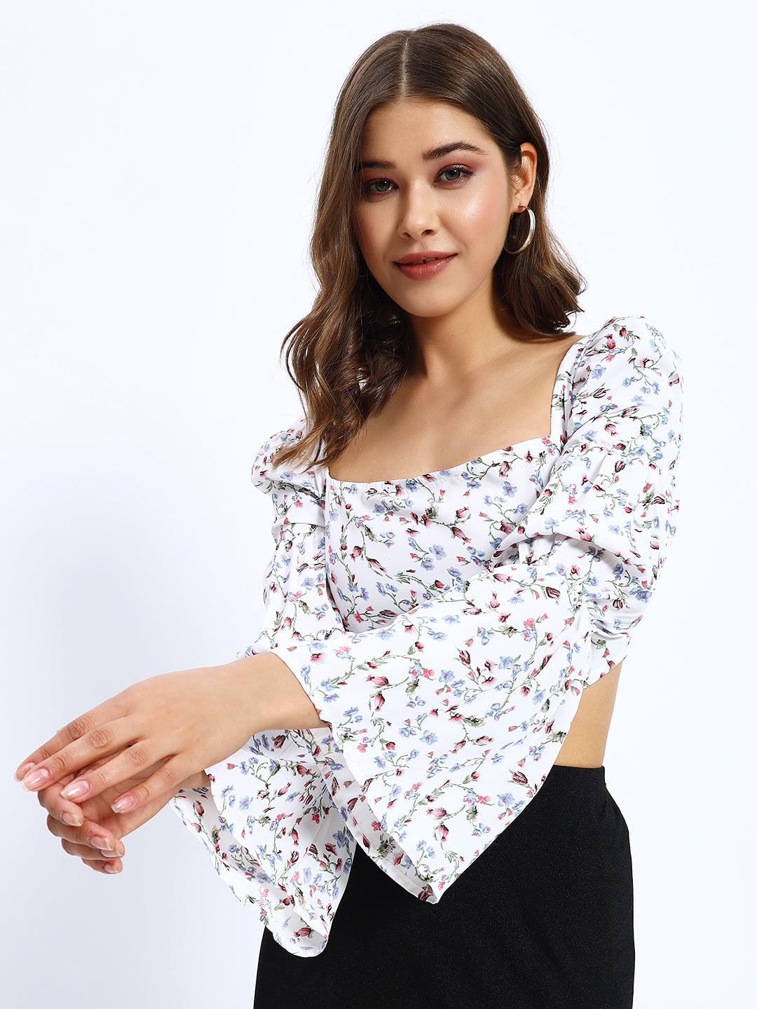 White Tulip Flyer Sleeves Top