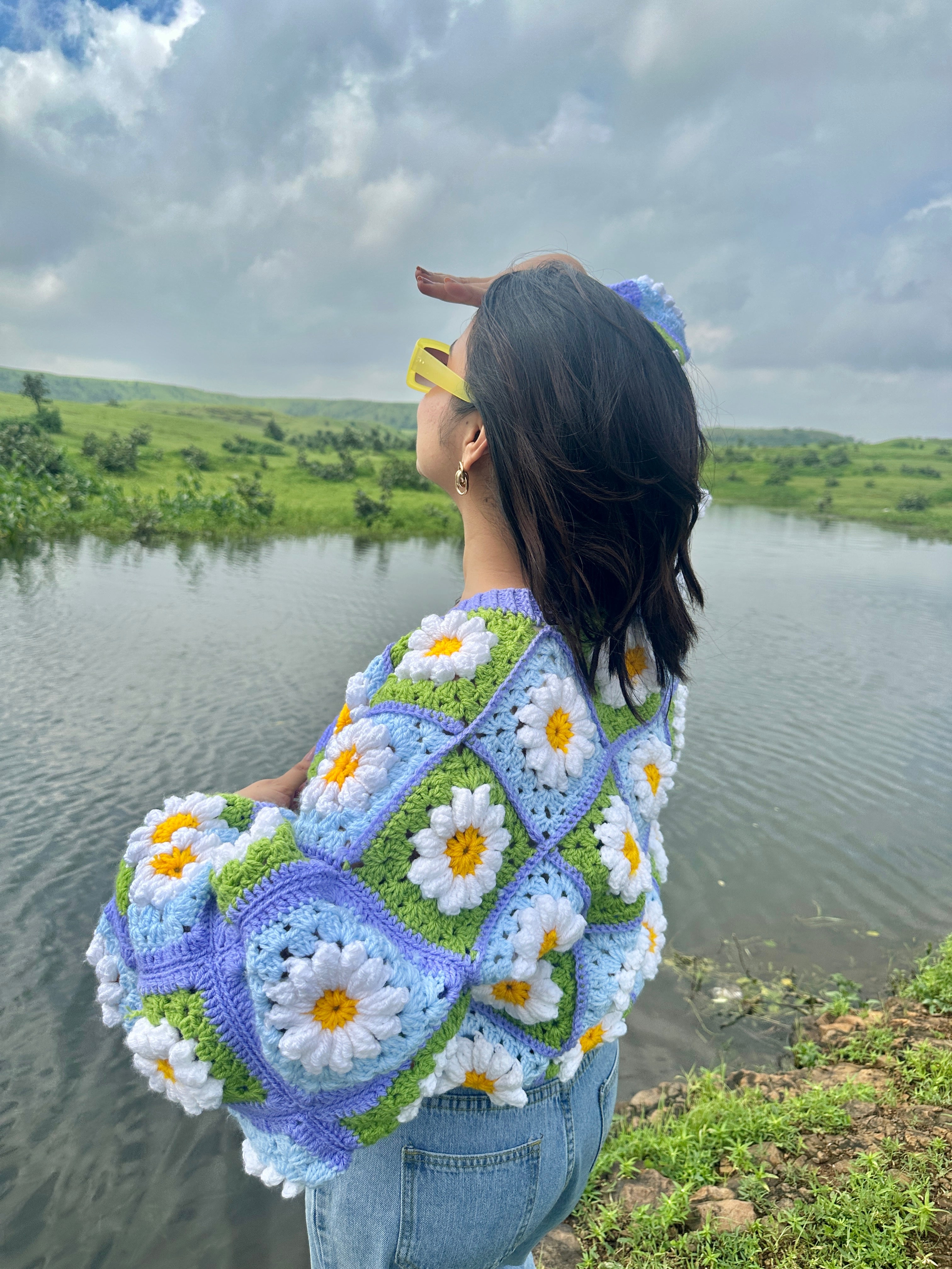 Dainty Daisy Handmade Cardigan