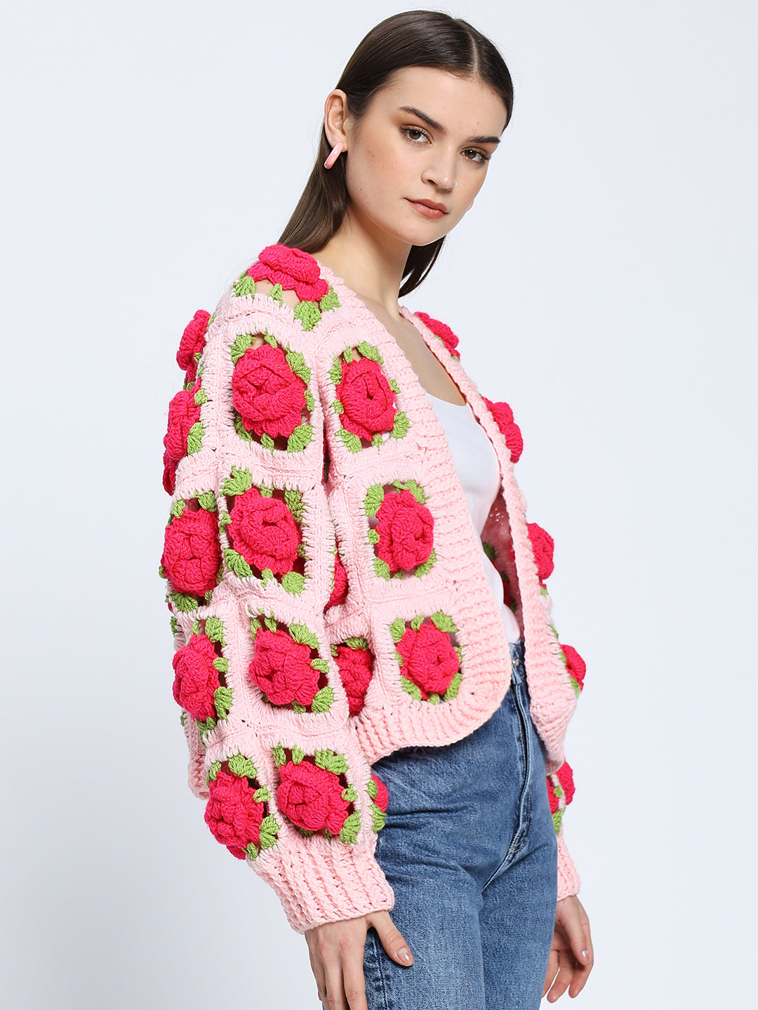 Baby Señorita Rose Bouquet Cardigan