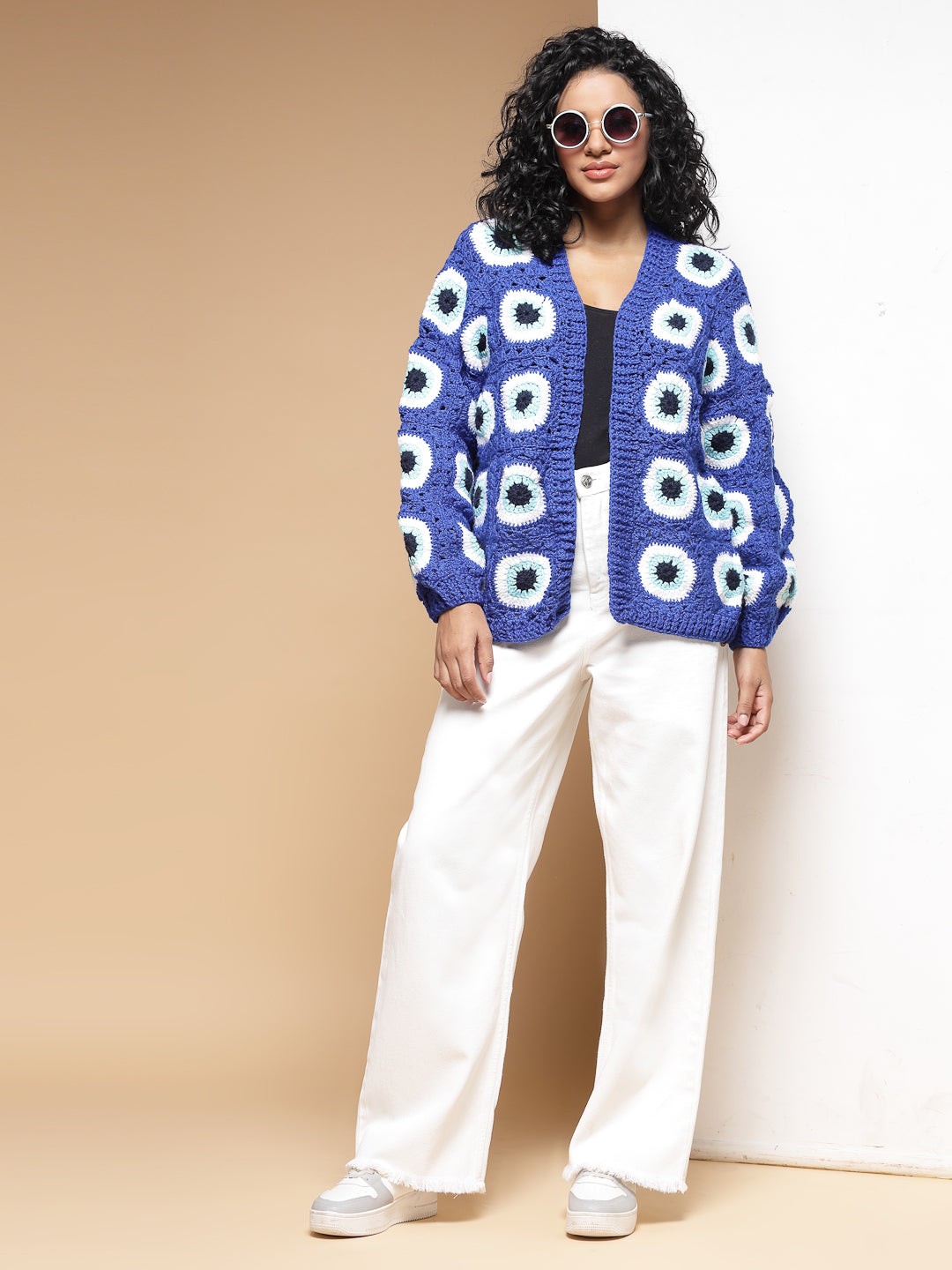 Evil Eye Patch Cardigan