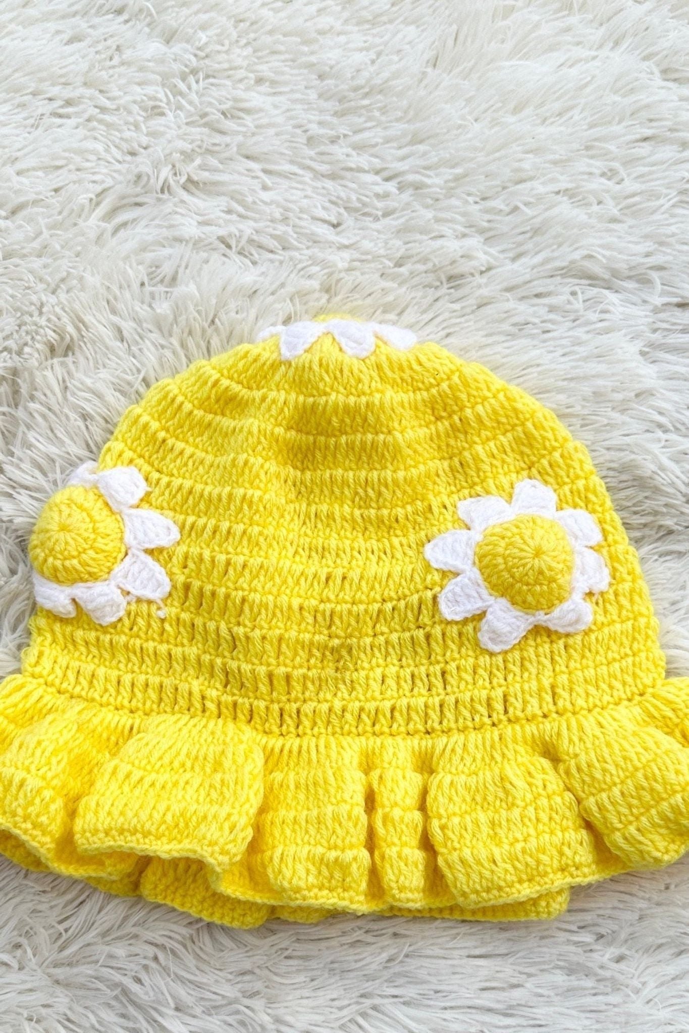 Yellow Daisy Beanie