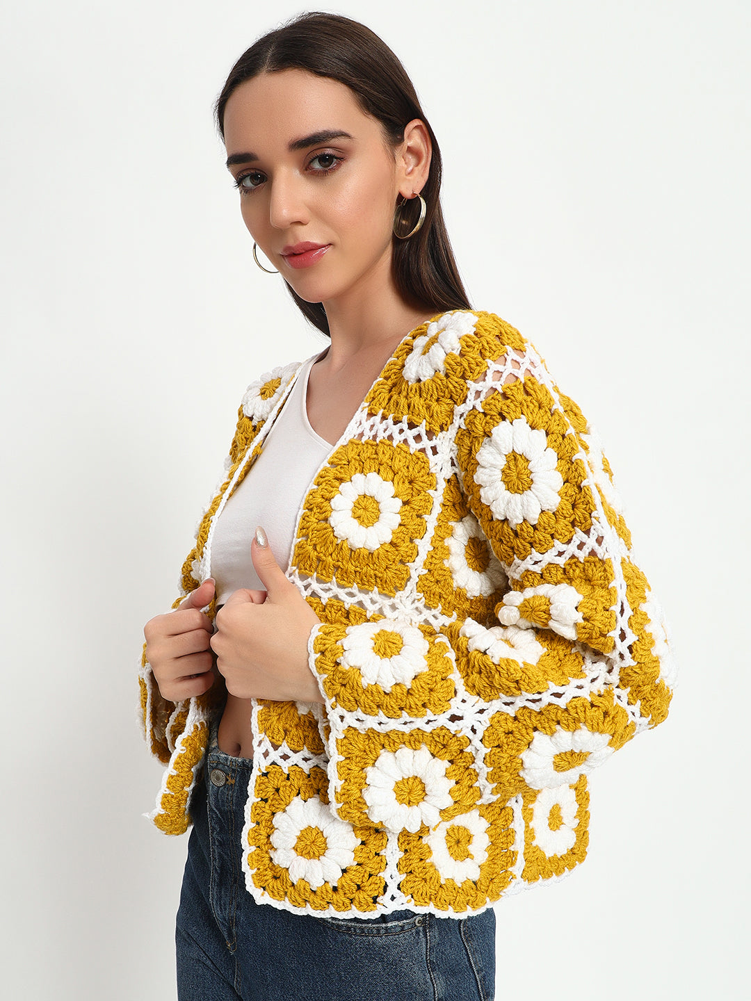 Pookie Daisy Mustard Cardigan