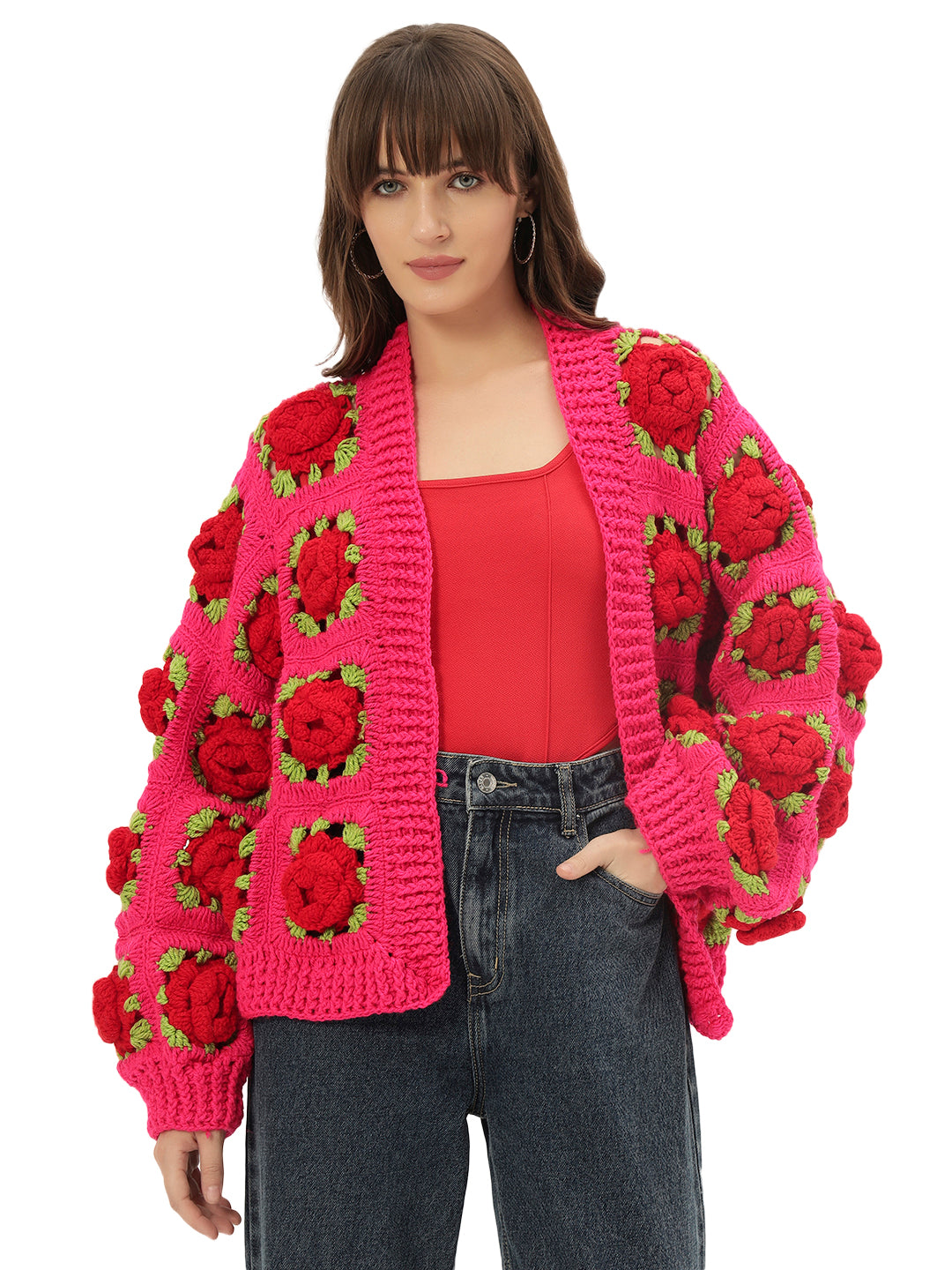 Lady Señorita Rose Bouquet Cardigan