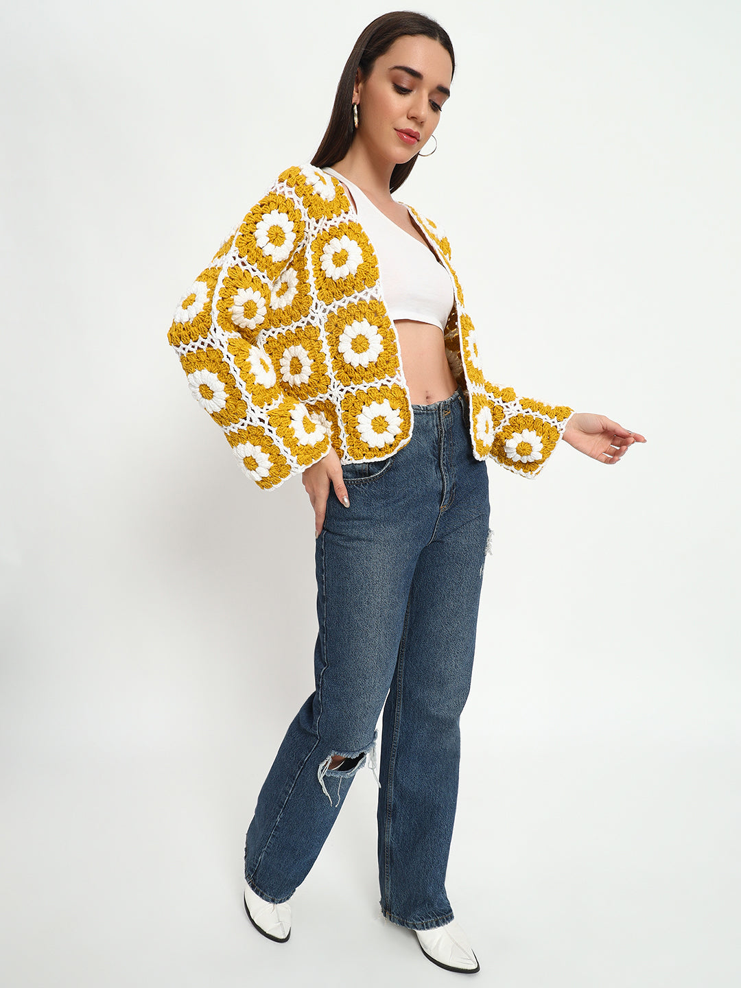 Pookie Daisy Mustard Cardigan