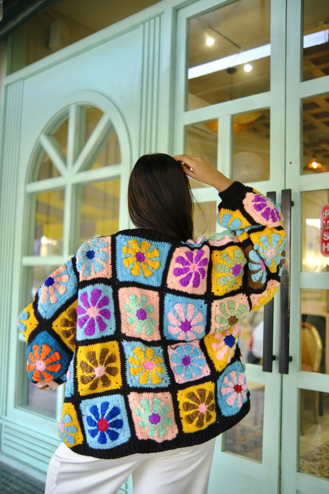 Black Flora Cardigan