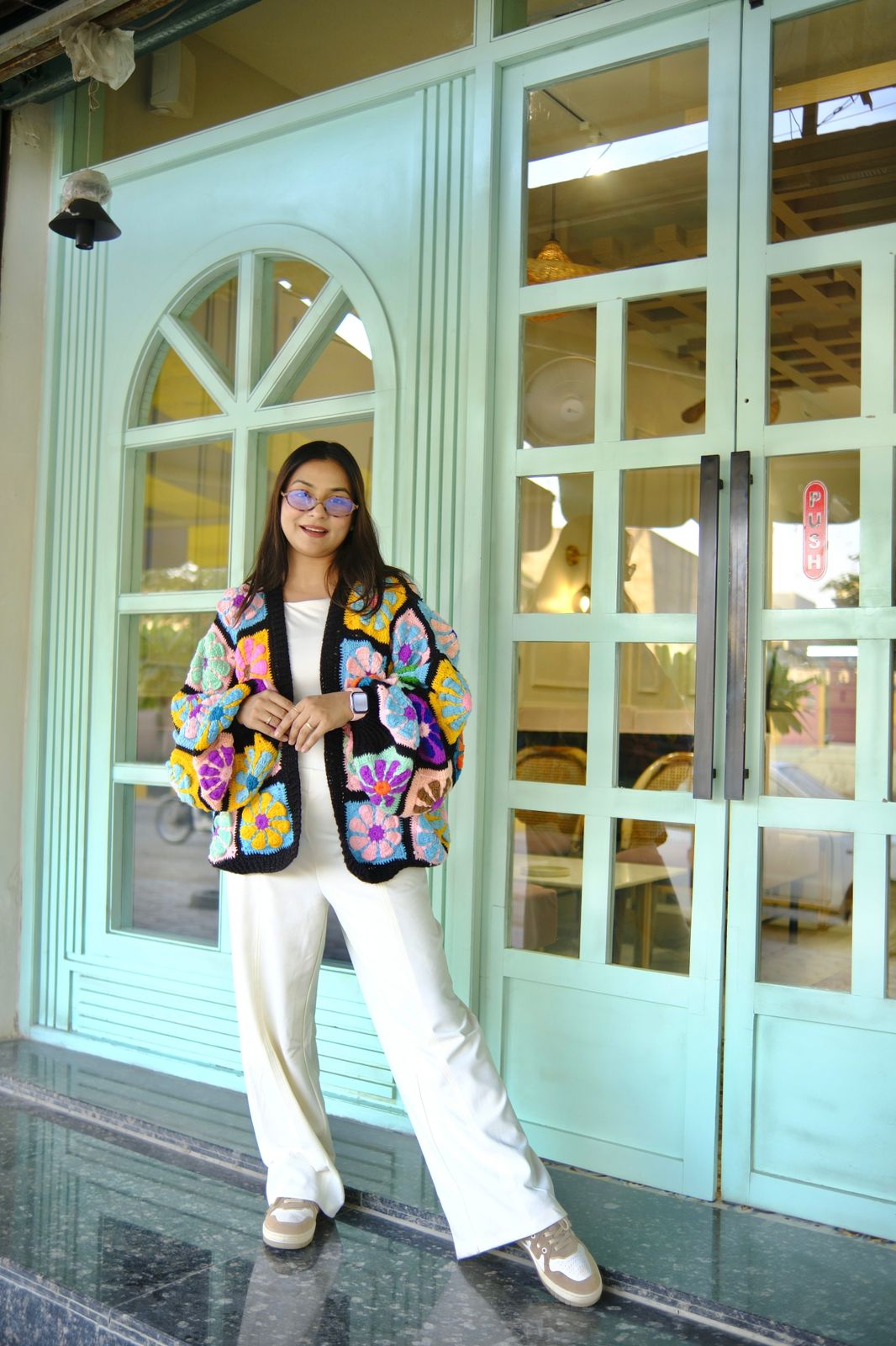 Black Flora Cardigan