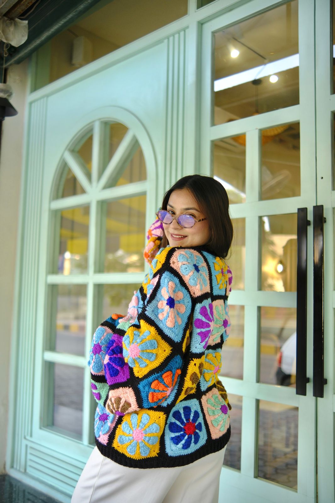 Black Flora Cardigan