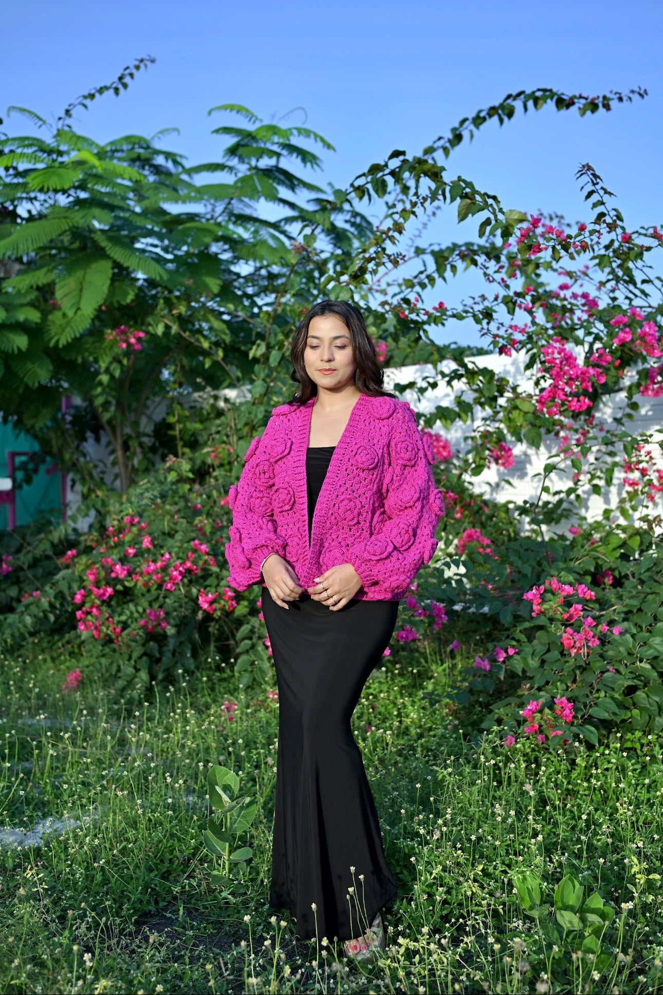 Bougainvillea Rose Cardigan
