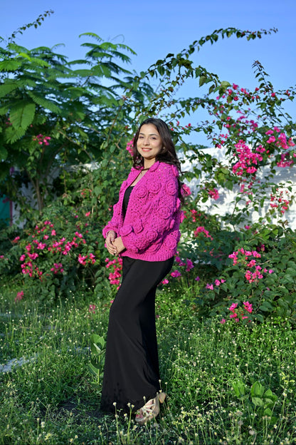 Bougainvillea Rose Cardigan