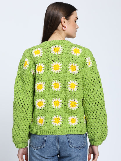 The OG Green Daisy Cardigan