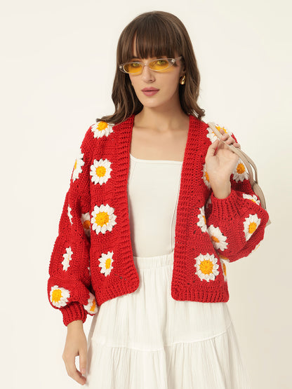 Molly Picnic Cardigan - Red