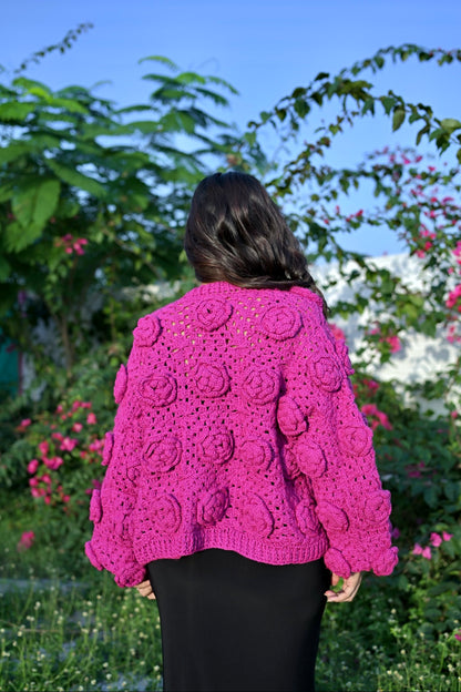 Bougainvillea Rose Cardigan