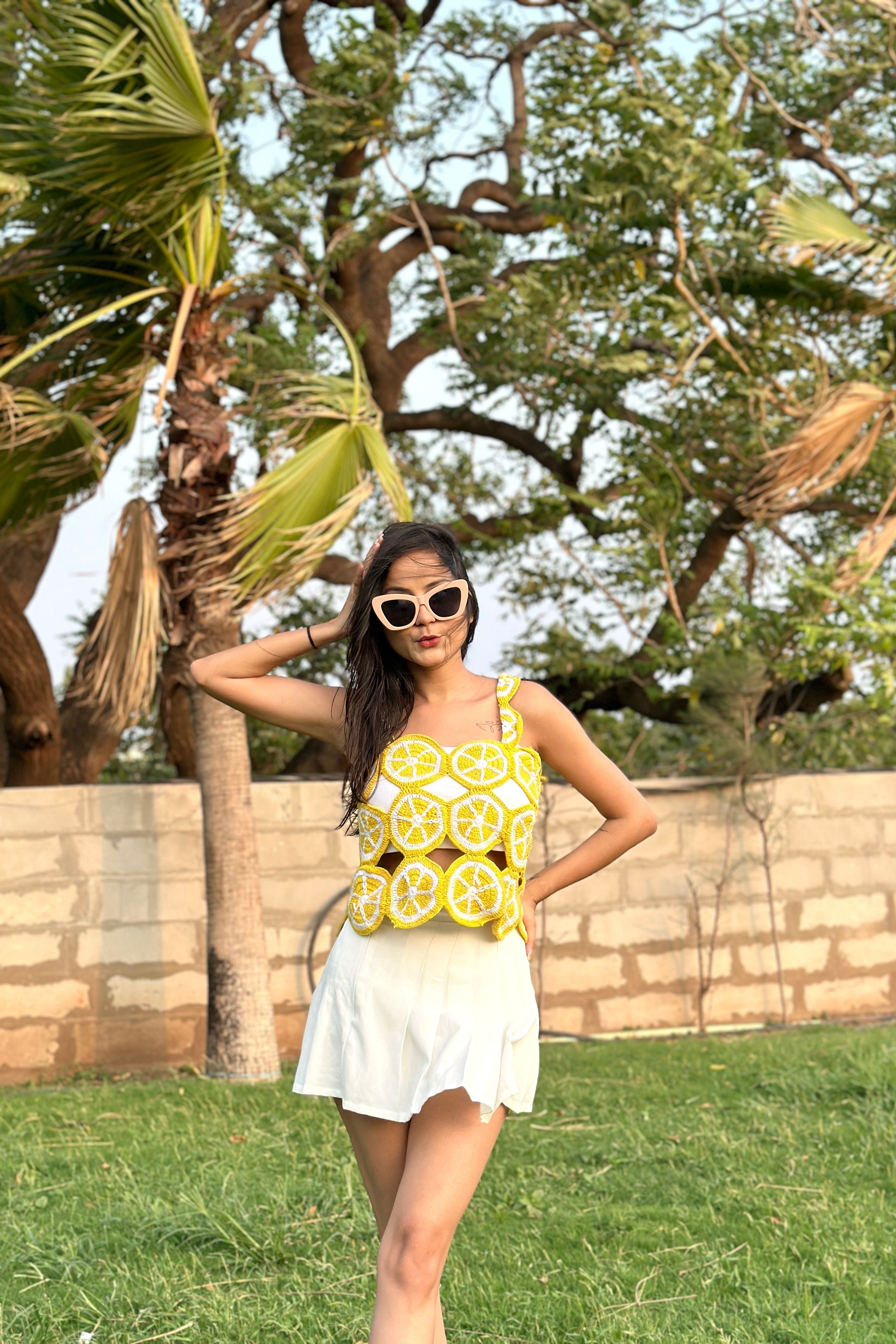 Lemon Crochet Top