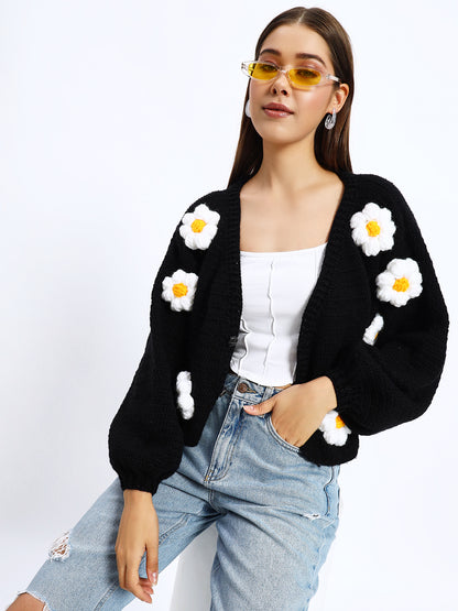 Black Yellow Daisy 🌼 Cardigan