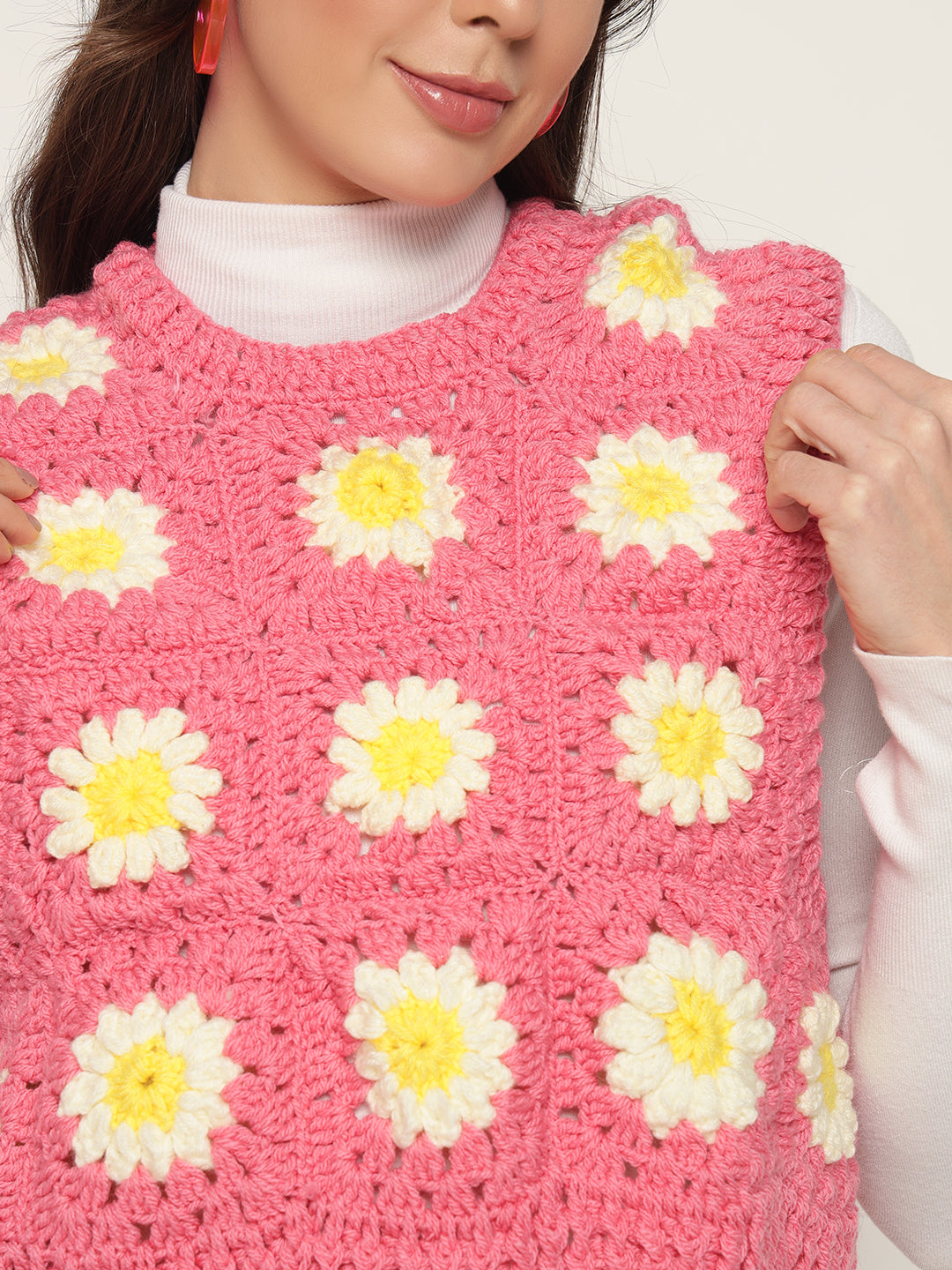 Bubblegum Daisy Vest