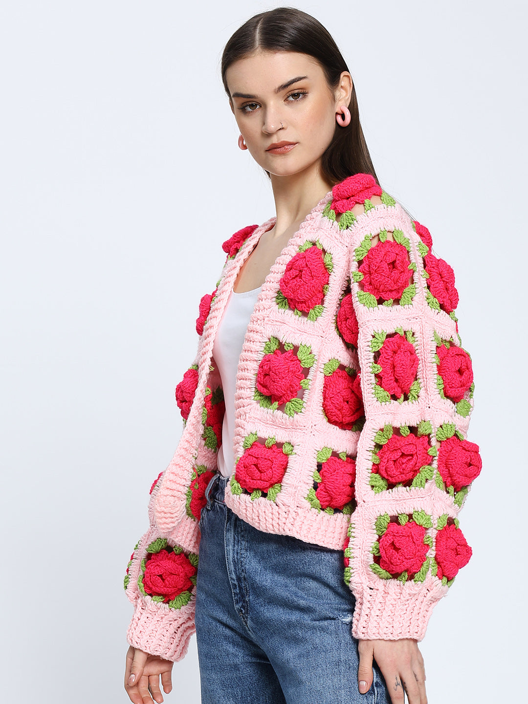 Baby Señorita Rose Bouquet Cardigan