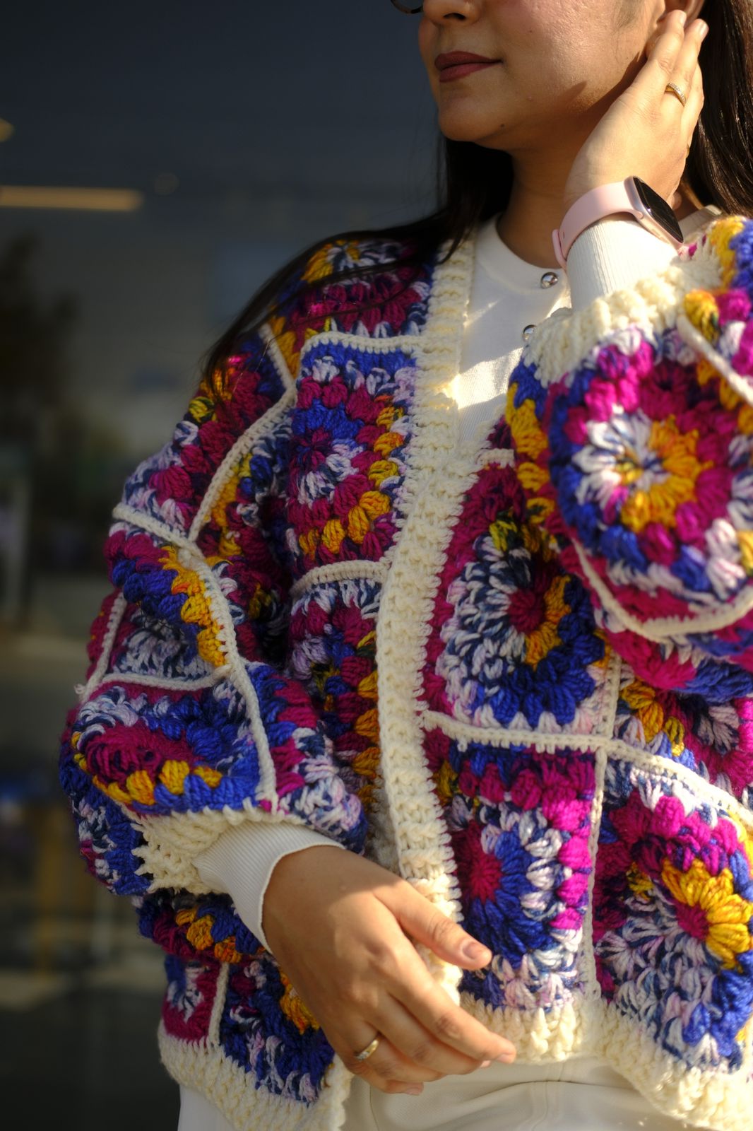 Morrocon Granny Square cardigan