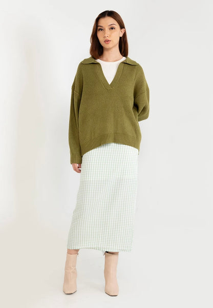 Scandi Ghingham Long Skirt