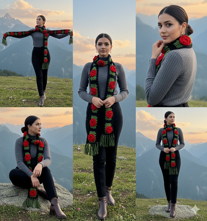 Red Rose Scarf