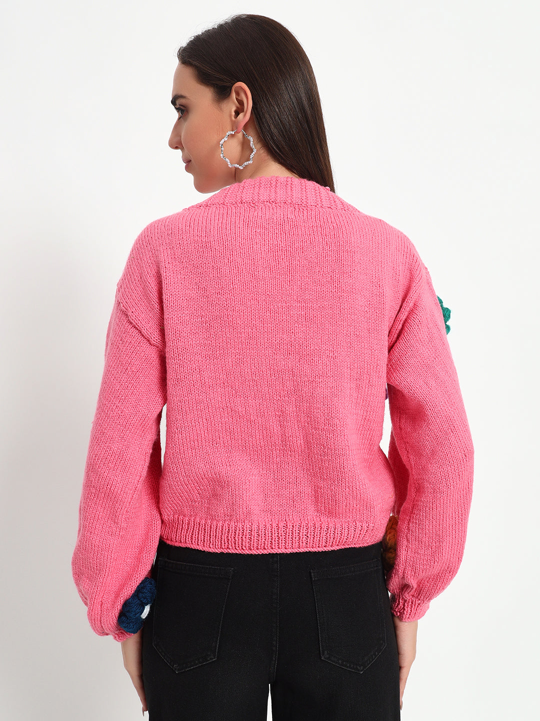 Murren Pink Daisy Cardigan