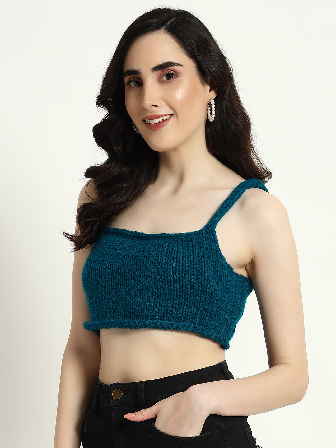 Teal Chunky Tube Top