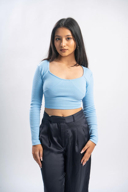 Backless Blue Cami Top
