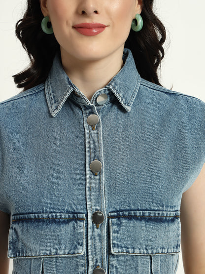 Pocket Denim Top