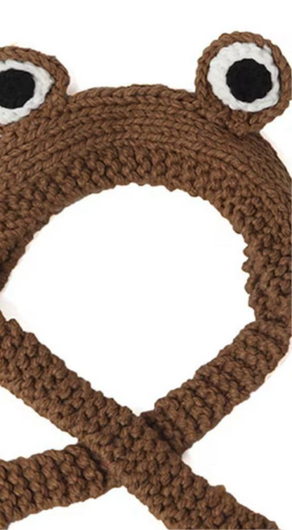 Brown Korean Hair Tie Hat