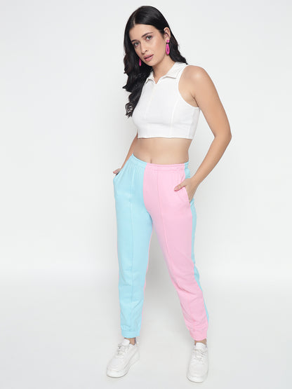 Colour Block High Rise Pants