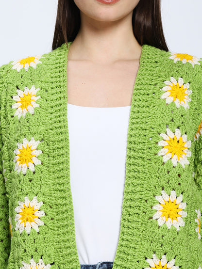 The OG Green Daisy Cardigan