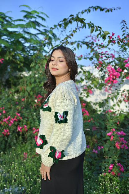 Olive Butterfly Cardigan