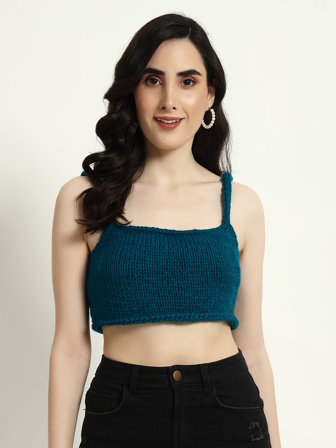 Teal Chunky Tube Top