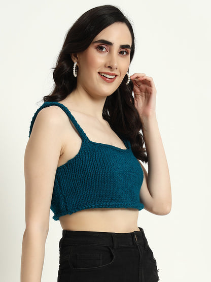 Teal Chunky Tube Top