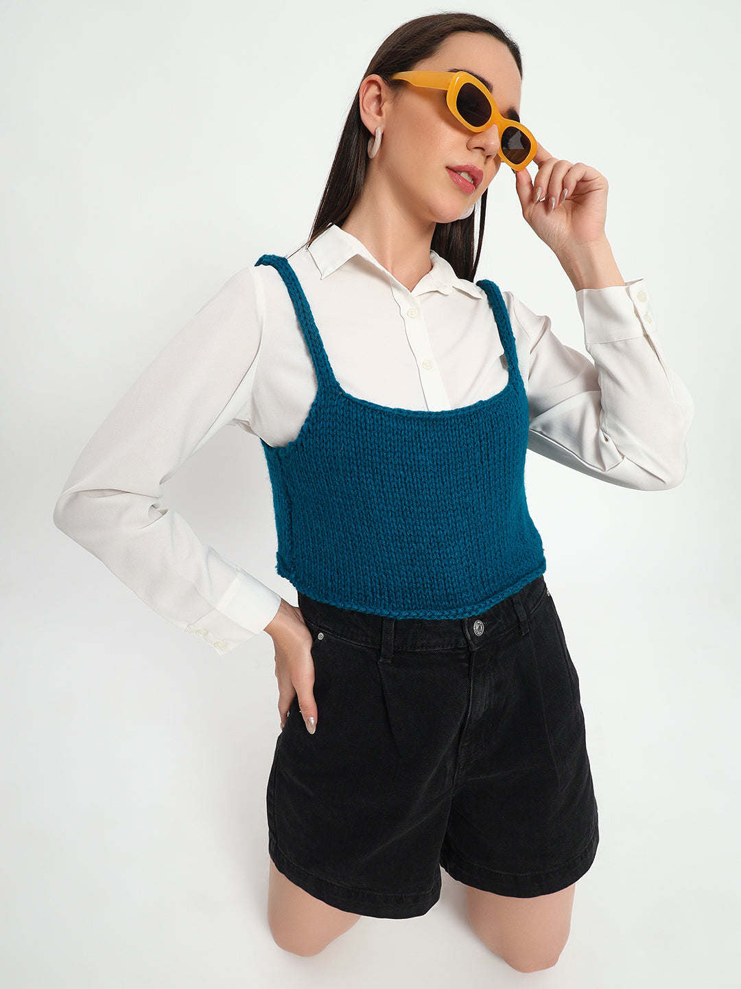 Teal Chunky Tube Top