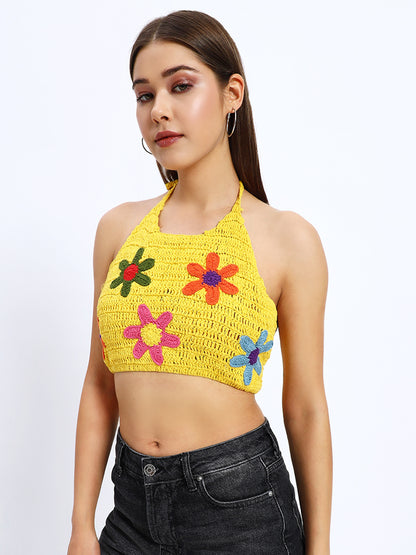 Peony Yellow Handmade Top