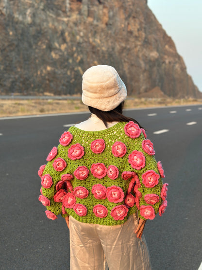 Rose Hermosa Garden Cardigan