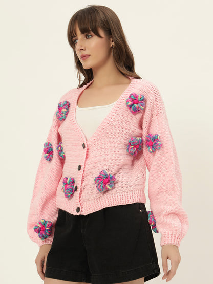 Metta Multipink Daisy cardigan