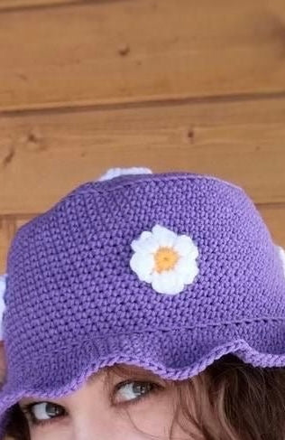 Purple Daisy Beanie