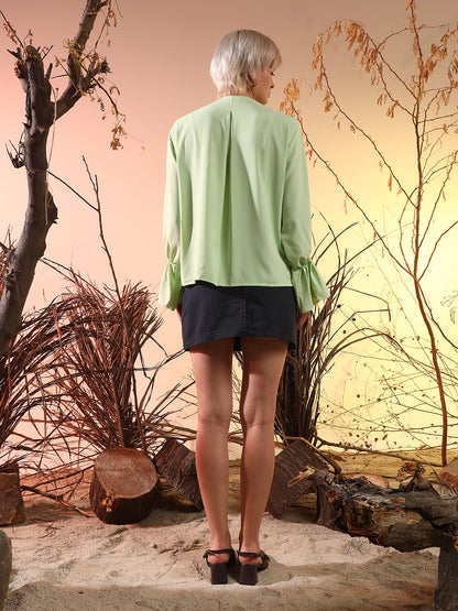 Matcha Green Frill Shirt