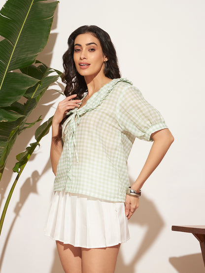 Gloria Ghingham Shirt - Green