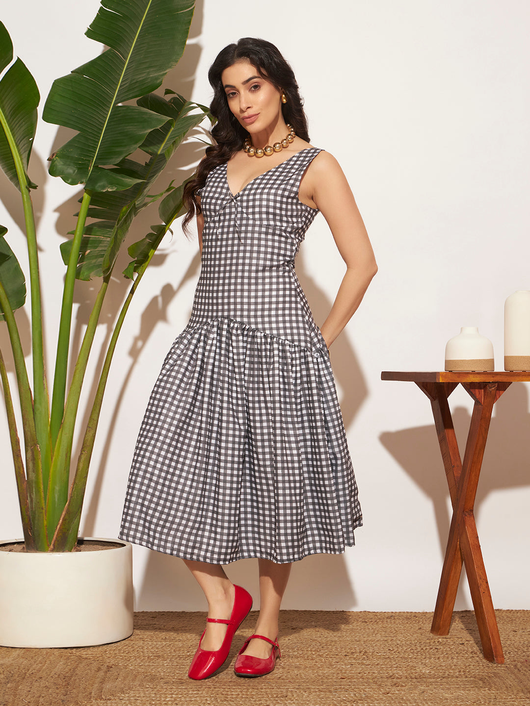 Hi-Tea Ghingham Dress