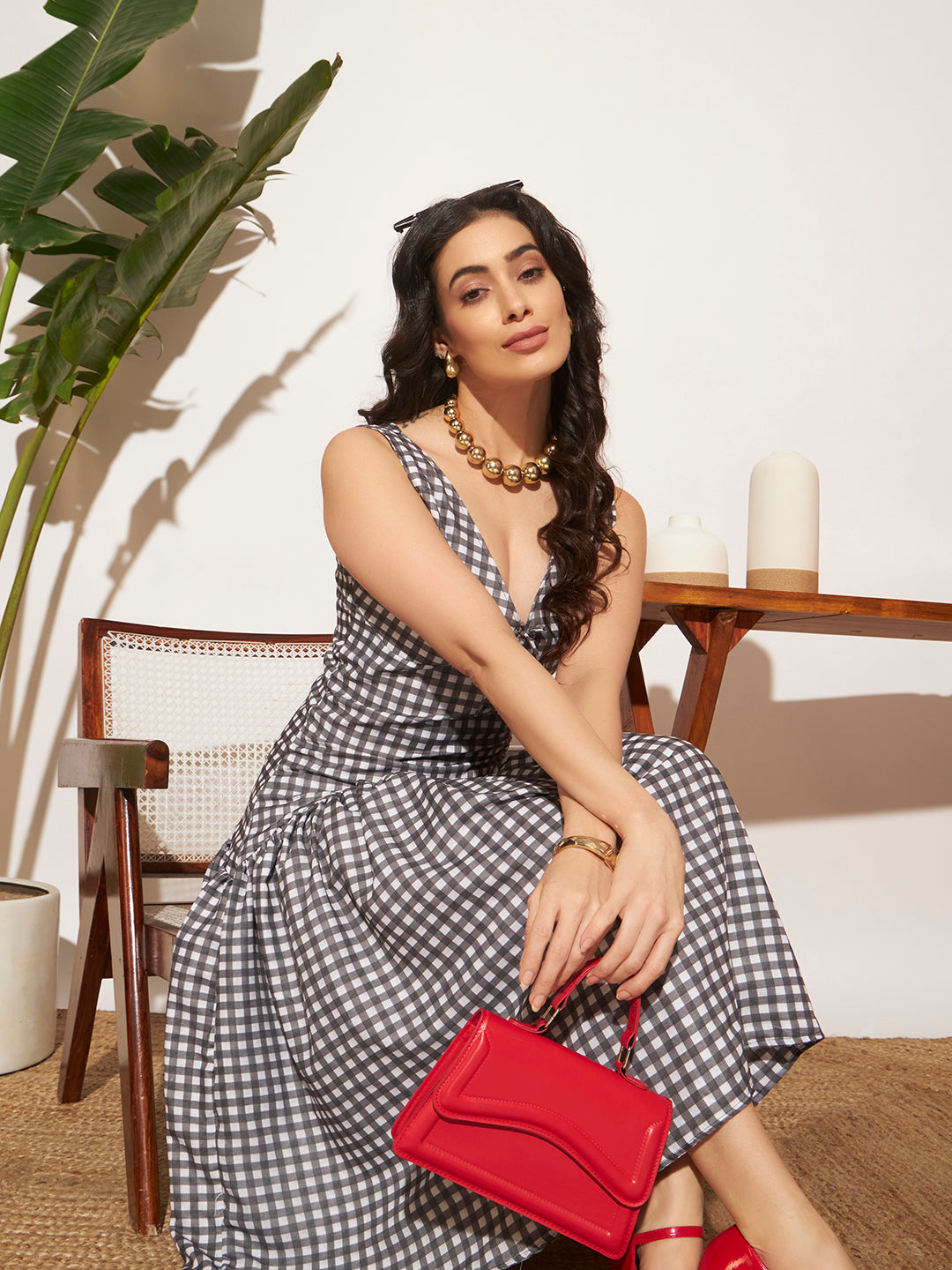 Hi-Tea Ghingham Dress