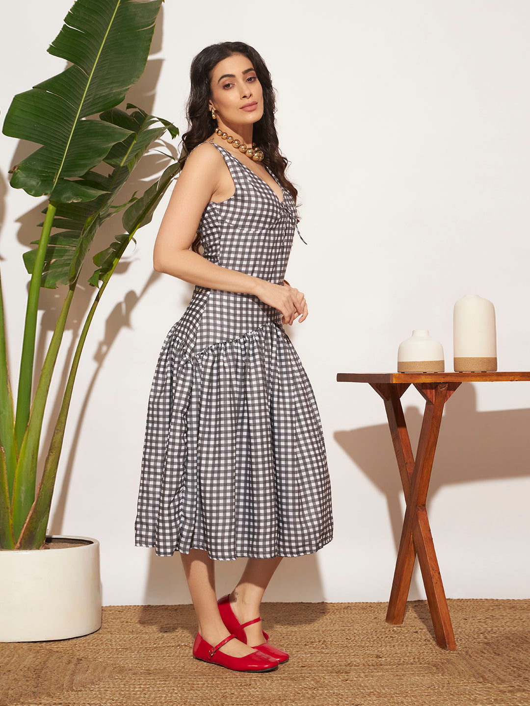 Hi-Tea Ghingham Dress