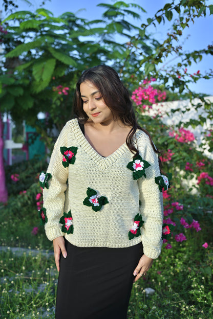 Olive Butterfly Sweater