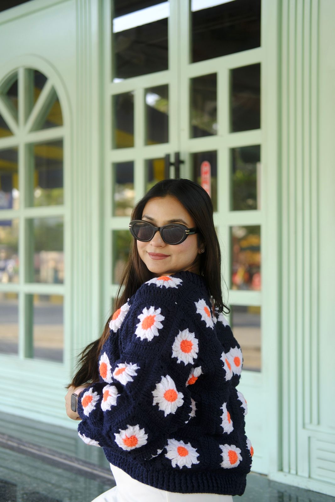 Dark Navy Blue Picnic Cardigan