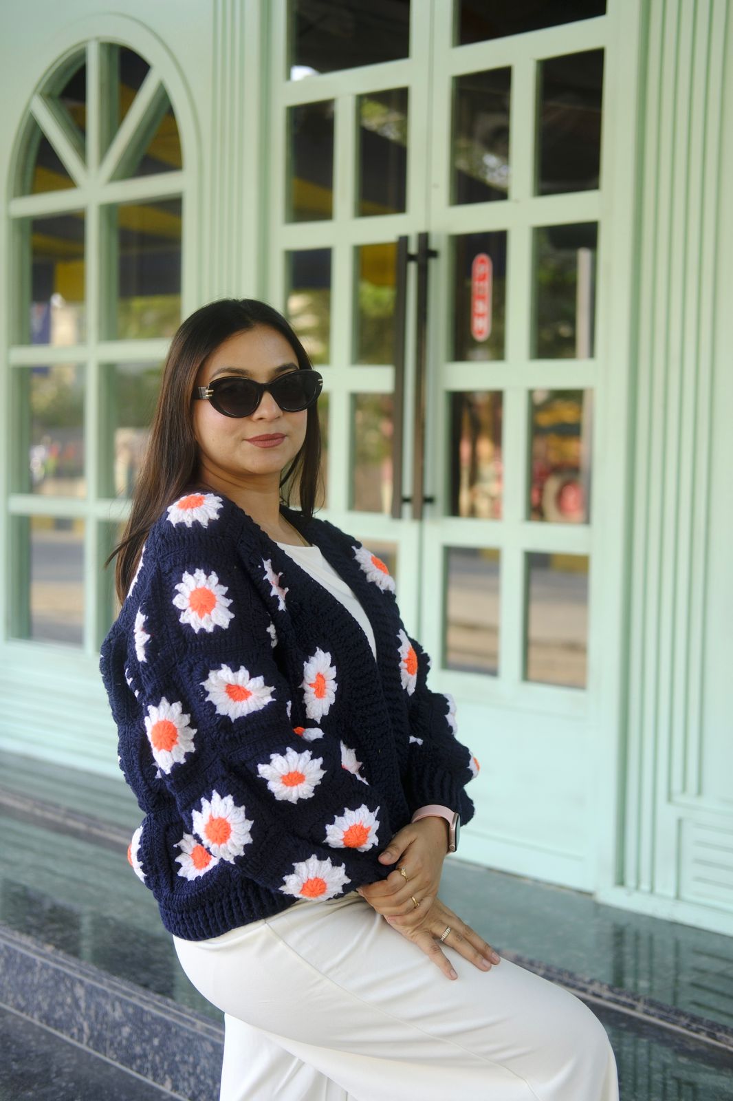 Dark Navy Blue Picnic Cardigan