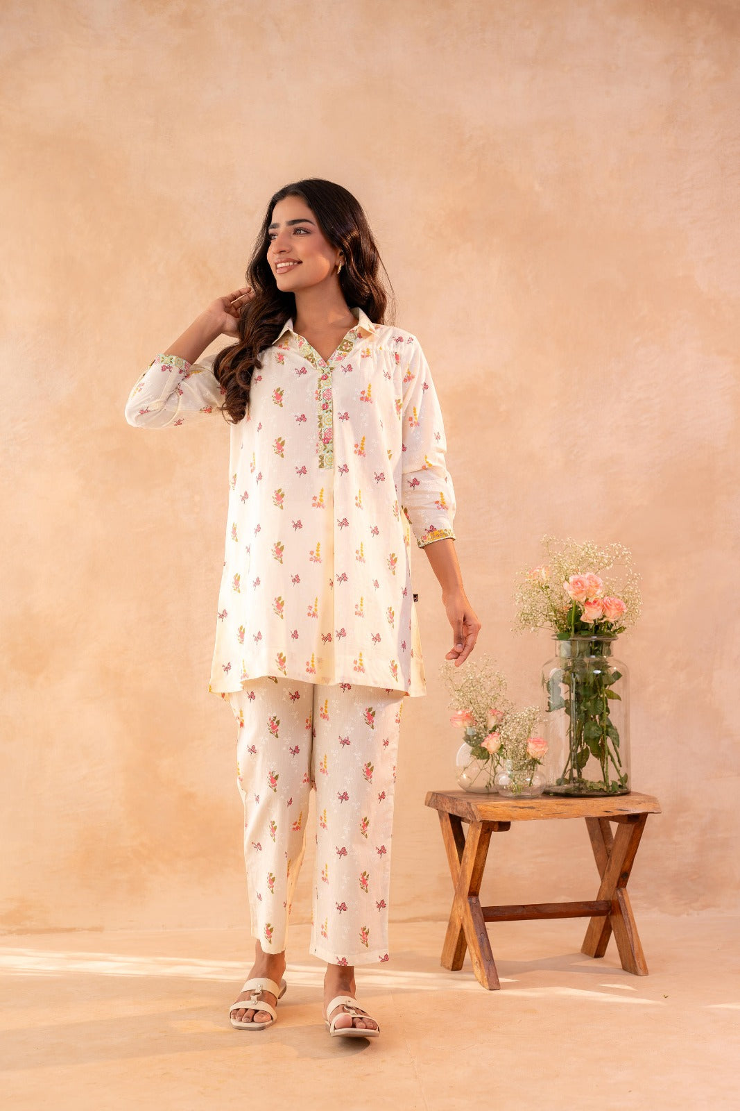 Vedika Co-ord Set - White
