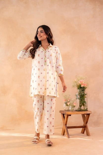 Vedika Co-ord Set - White