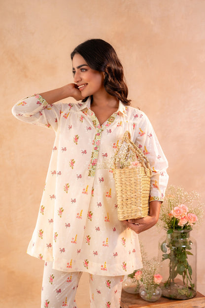 Vedika Co-ord Set - White