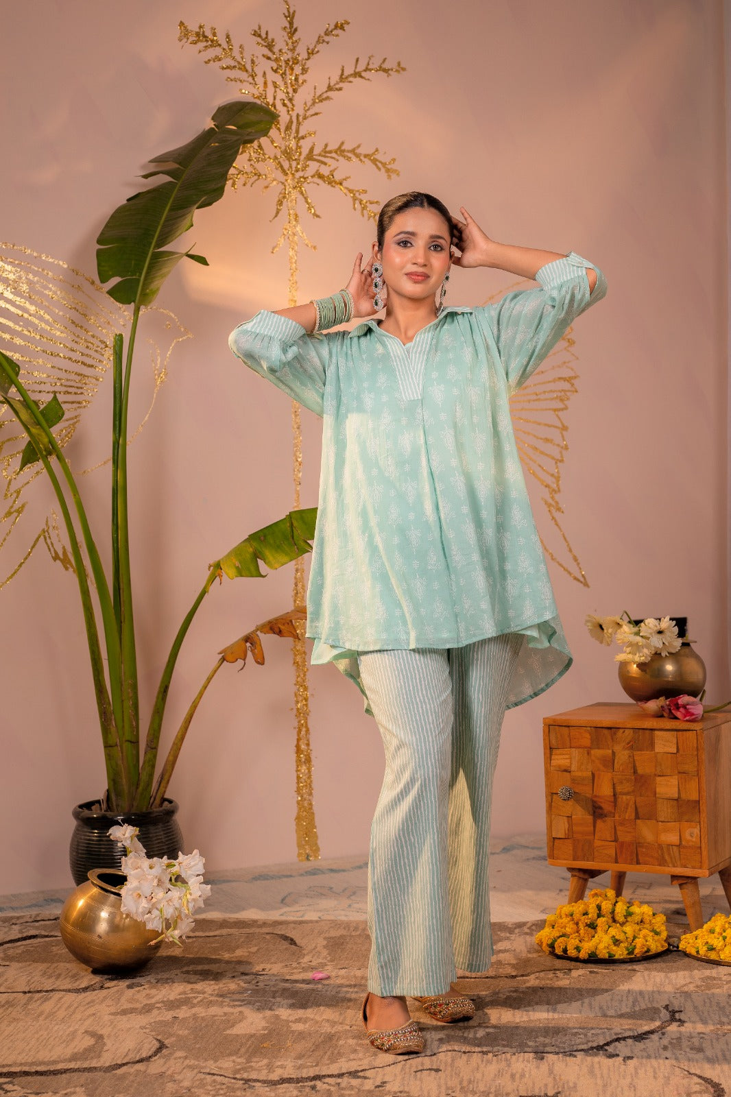 Aaradhya Co-Ord Set - Mint